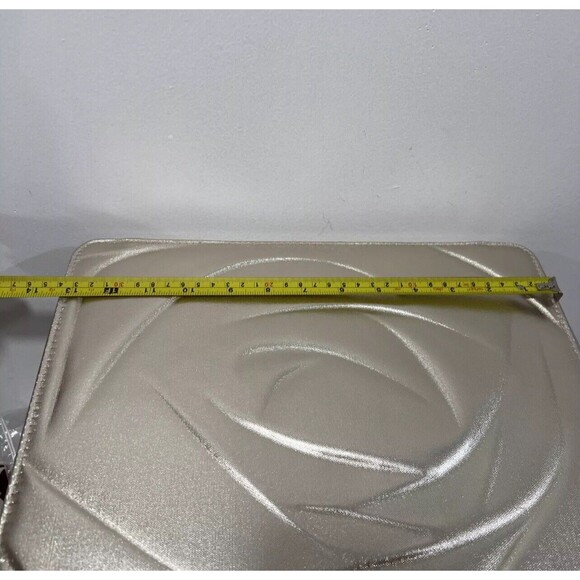 Lancome Metallic Gold color Makeup Bag Case ~ 2023 limited Edition~ with Handle - Picture 5 of 7